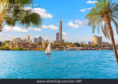 
                Fernsehturm, Nil, Kairo                   