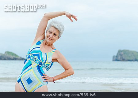 
                Fitness, Sportlich, Dehnen, Aktive Seniorin                   