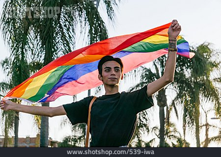 
                Demonstration, Lgbtq, Regenbogenflagge                   