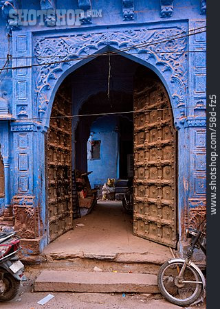 
                Tor, Indien, Jodhpur, Blaue Stadt                   