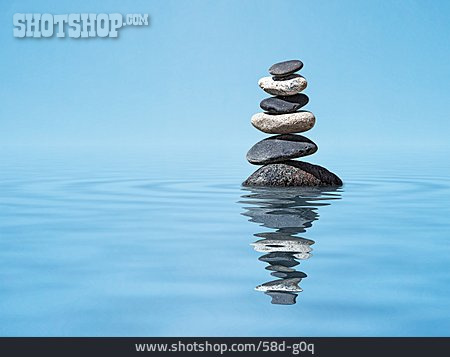
                Meer, Balance, Steinstapel                   