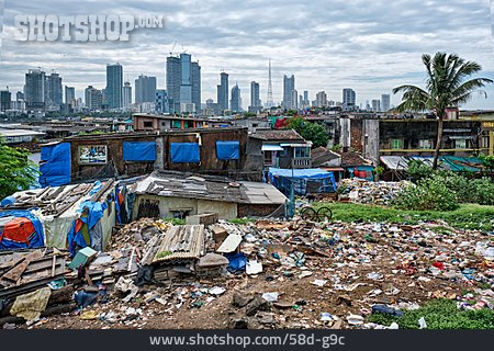 
                Slum, Vorort, Bandra                   