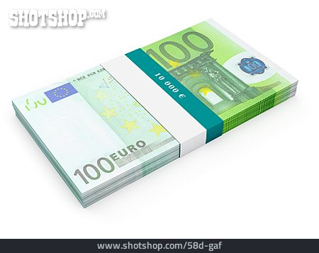
                Bargeld, Geldbündel, 100 Euro                   