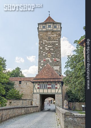
                Stadttor, Stadtmauer, Rothenburg Ob Der Tauber, Wehrgang                   