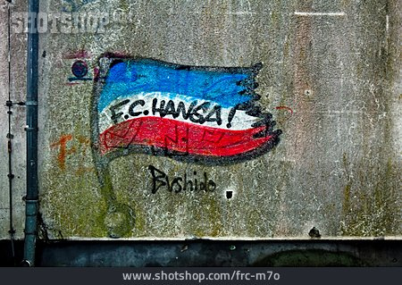 
                Fahne, Graffiti, Hansa Rostock                   