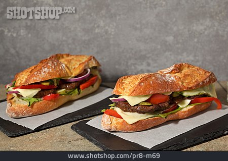 
                Belegtes Brötchen, Sandwich, Burger                   