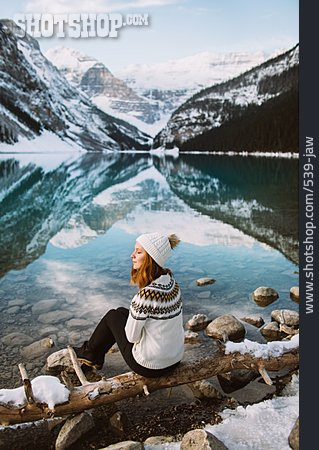 
                Ruhe, Genießen, Banff-nationalpark, Lake Louise                   
