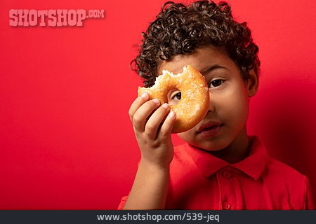 
                Junge, Durchblick, Donut                   