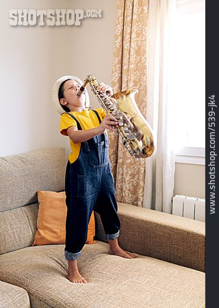 
                Boy, Volume, Childhood, Musically, Saxophone                   