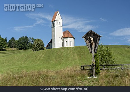 
                Kirche, Oberbayern, Wegkreuz                   