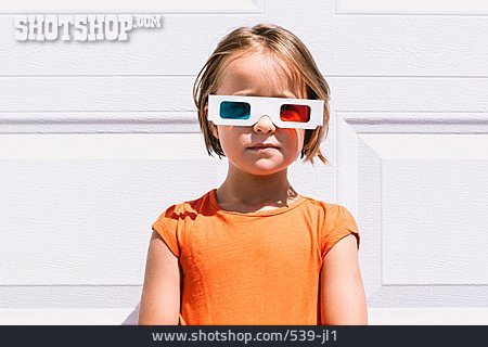 
                Mädchen, Porträt, 3d-brille                   