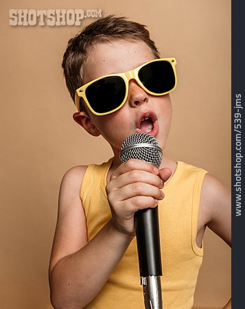 
                Junge, Cool, Mikrofon, Singen                   