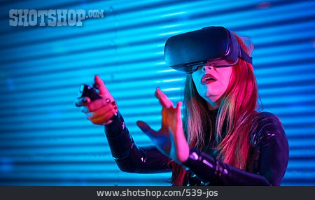 
                Virtuelle Realität, Videospiel, Simulation, 3d-brille                   