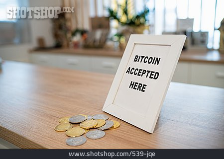 
                Zahlungsmittel, Akzeptiert, Bitcoin, Kryptowährung                   