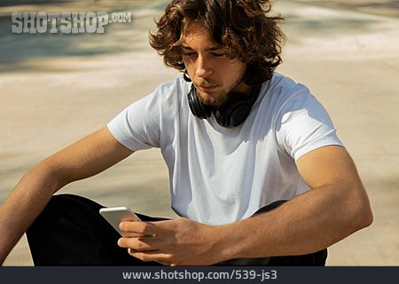 
                Young Man, Mobile Communication, Smart Phone                   