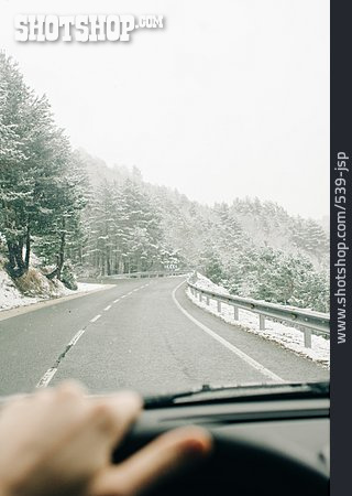 
                Winter, Autofahren, Windschutzscheibe                   