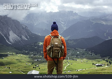 
                Aussicht, Südtirol, Wanderer                   