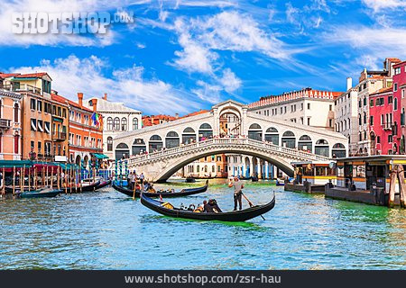 
                Gondel, Venedig, Gondoliere, Rialtobrücke                   
