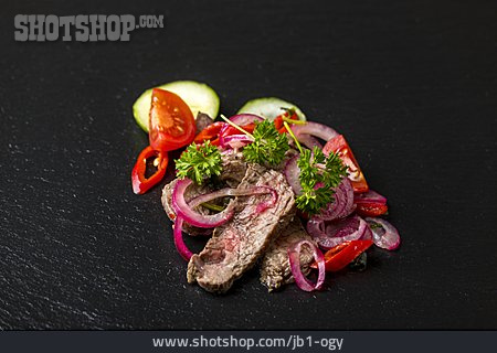 
                Salat, Rinderfilet, Thailändische Küche                   
