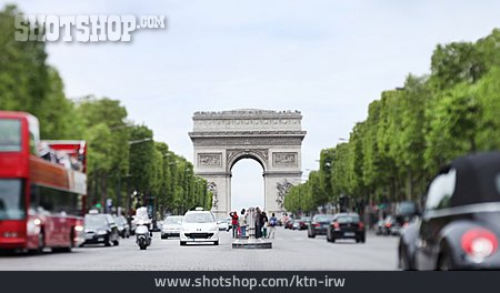 
                Straßenverkehr, Triumphbogen, Stadtverkehr, Champs-élysées                   