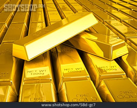 
                Gold, Golden, Vermögen, Goldbarren                   