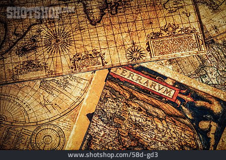 
                Reisen, Geografie, Weltkarte, Vintage                   