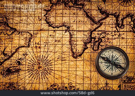 
                Kompass, Navigation, Weltkarte                   