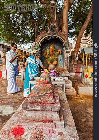 
                Pilgerweg, Madurai, Minakshi-tempel                   