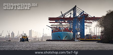 
                Hafen, Hamburg, Containerschiff                   