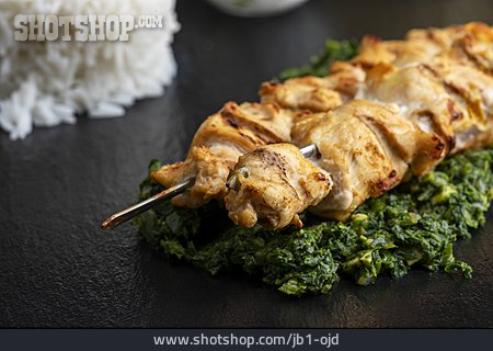 
                Spinach, Murgh Palak, Chicken Kebab                   