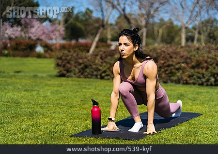 
                Yoga, Anjaneyasana, Outdoor Yoga                   