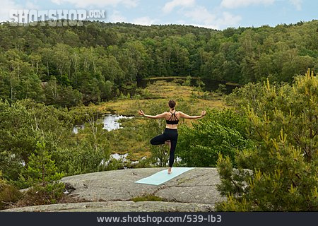 
                Balance, Vrksasana, Outdoor Yoga                   