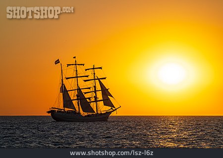 
                Sonnenuntergang, Meer, Segelschiff                   