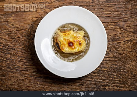 
                Abendessen, Französische Küche, Zwiebelsuppe                   