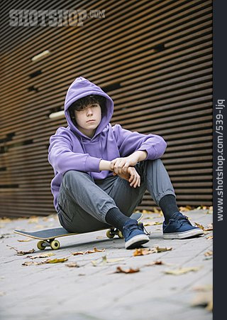 
                Teenager, Serious, Urban, Skateboarder                   