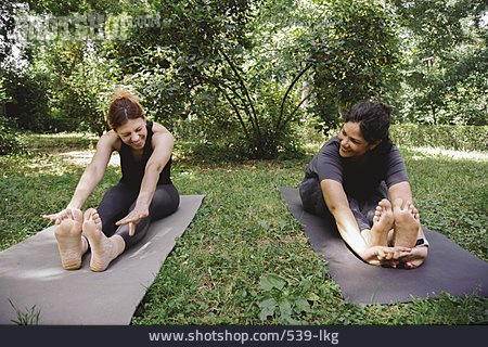 
                Yoga, Gemeinsam, Dehnen, Outdoor Yoga                   