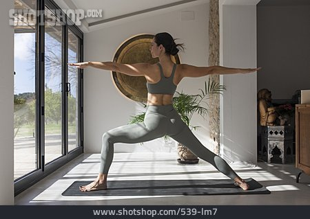 
                Yoga, Virabhadrasana, Krieger 2                   