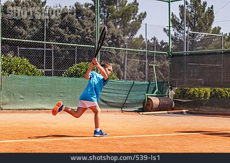 
                Junge, Tennis, Training, Tennisspielen                   