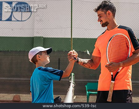 
                Father, Tennis, Son, Handshake, Fairplay, Tennis Court, Opponent                   