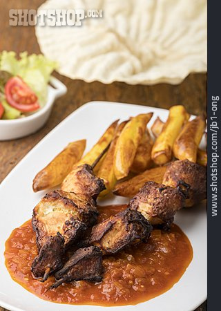
                Curry, Indische Küche, Hühnerspieß                   