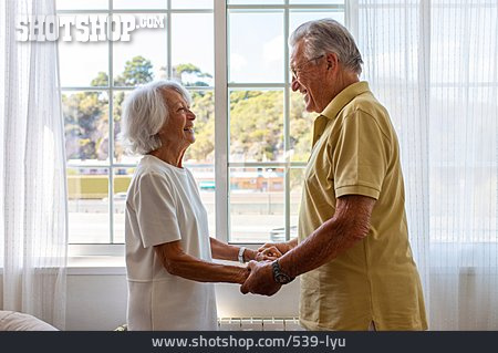
                Window, Holding Hands, Relationship, Older Couple                   