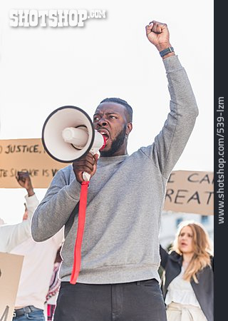 
                Protest, Megafon, Person Of Color, Black Lives Matter                   