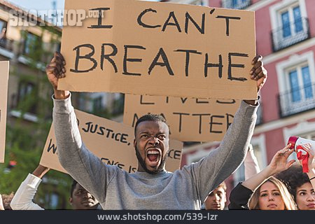 
                Wut, Demonstranten, Person Of Color, Black Lives Matter, I Can´t Breathe                   