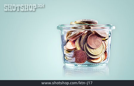 
                Sparen, Kleingeld, Euromünzen, Sparsam                   