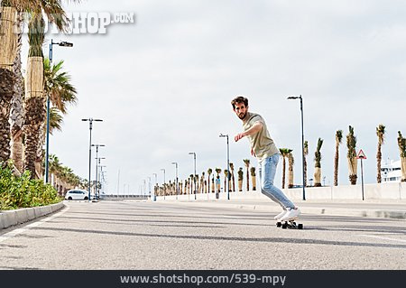 
                Küste, Sommer, Fahren, Skateboard, Skateboarder                   