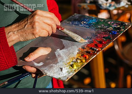 
                Oil Paint, Mixing, Mixing Palette                   