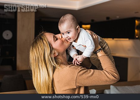 
                Säugling, Mutter, Kuss, Verbundenheit, Sohn                   