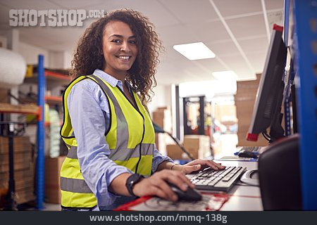 
                Smiling, Computer, Logistics, Employees, Distribution                   