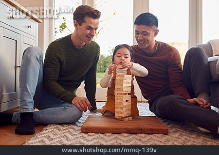 
                Eltern, Glücklich, Spielen, Familie, Homosexuell, Lgbt                   