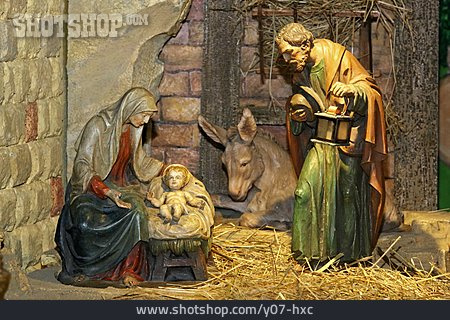 
                Weihnachtskrippe, Krippenfiguren, Geburt Christi                   